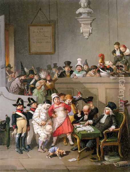 The Courtroom Oil Painting - Francois Louis Lanfant de Metz