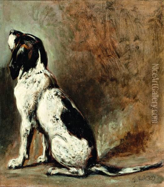 De Trouwe Hond Oil Painting - Alfred De Dreux