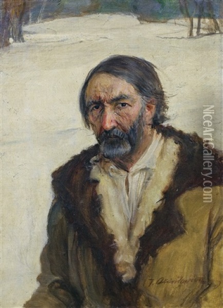 Hutsul Oil Painting - Teodor Axentowicz