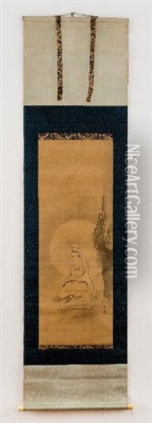 Tanyu (1602 - 1674): Goddess Kanzeon In Front Of The Oil Painting - Tanyu Kano