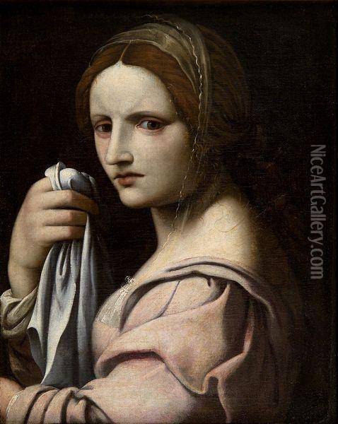 Marie Madeleine Pleurant Oil Painting - Master Of The Visconti Tarot