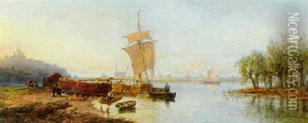 Bootswerft Oil Painting - Edmund John Niemann