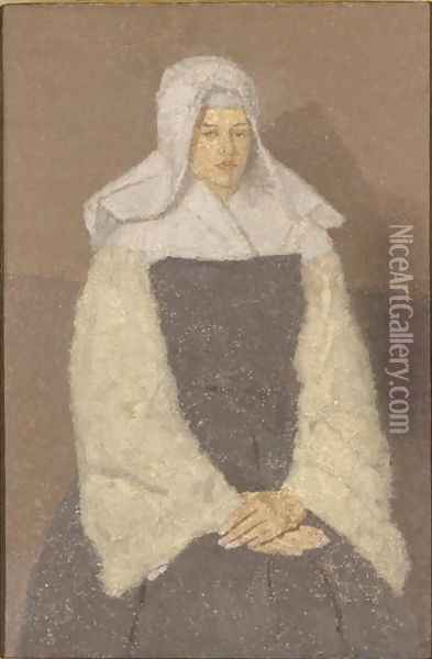 Young Nun Oil Painting - Gwen John