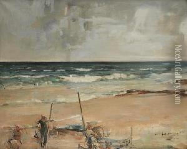 Children Of The Storm Oil Painting - Hugh Munro