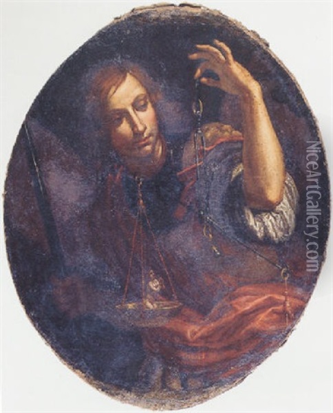 Saint Michael Weighing Souls Oil Painting - Orazio Fidani