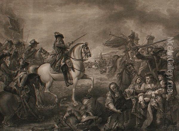 The Battle Of The Boyne Oil Painting - John Hall