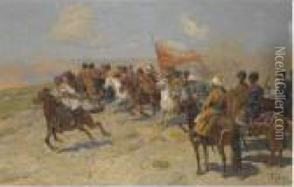 The Attack Oil Painting - Franz Roubaud