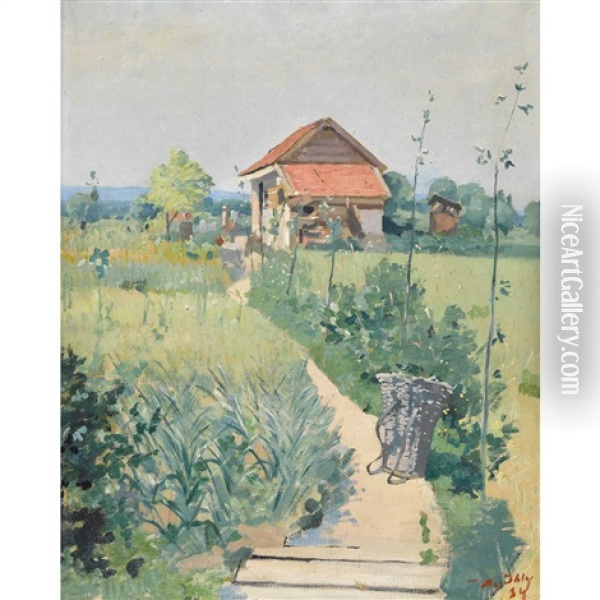 Sonniger Gartenweg Oil Painting - Jean Daniel Ihly