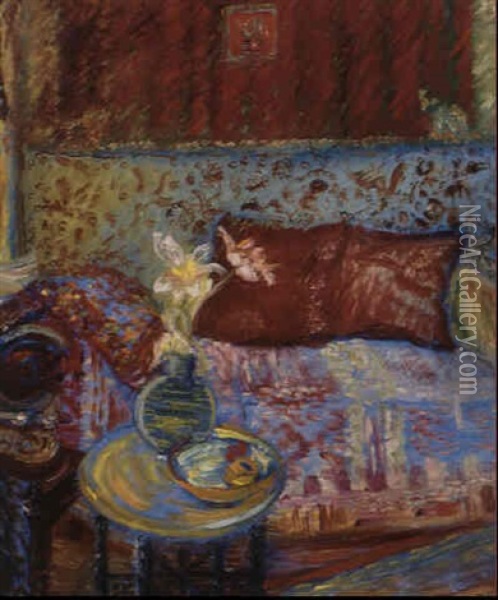 Interior Med Dyschatell Oil Painting - Sigrid (Maria) Hjerten