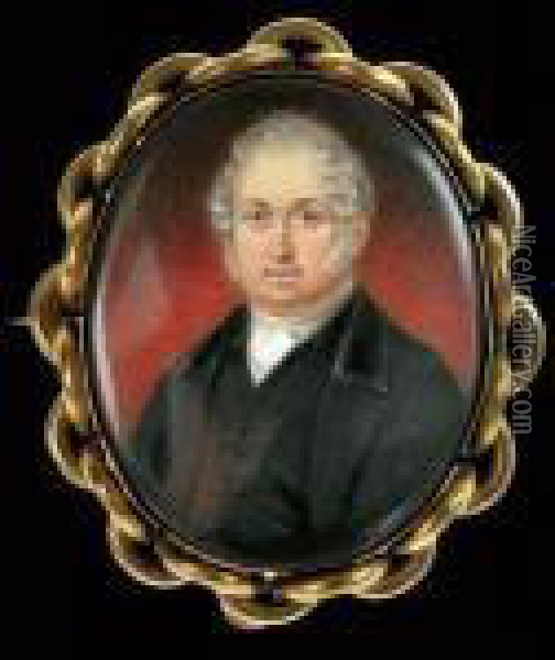 Portrait Miniature Of John Rawkin Of Reigate Oil Painting - John Linnell