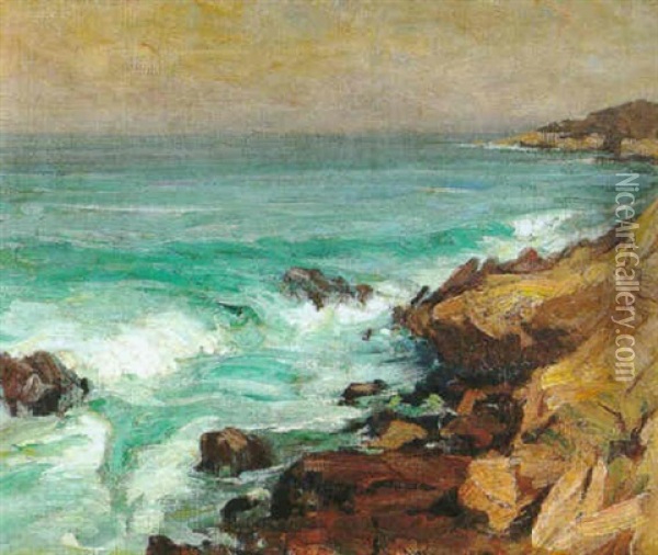Coastal View Oil Painting - Jean Mannheim