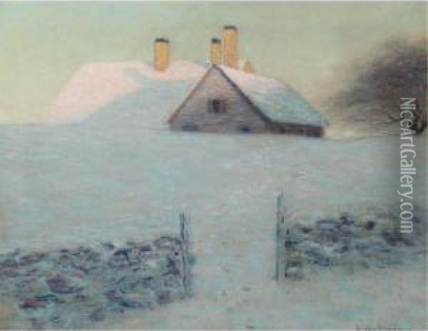 Snowy Day Oil Painting - Lowell Birge Harrison