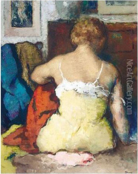 Femme Vue De Dos Oil Painting - Paul-Elie Gernez