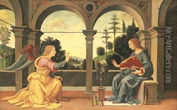 The Annunciation Oil Painting - Raffaellino del Garbo