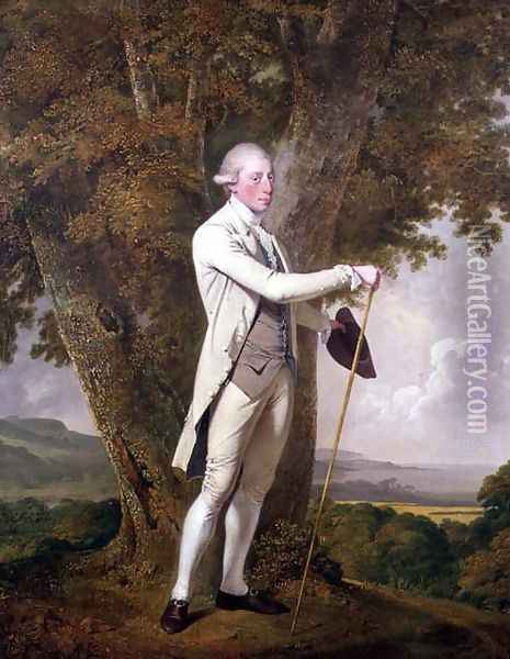 Portrait of John Milnes, 12th Duke of St. Albans (d.1810) c.1771-72 Oil Painting - Josepf Wright Of Derby