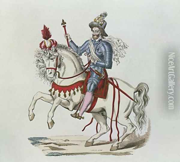 Equestrian Portrait of Henri IV Oil Painting - Jeune Lacoste