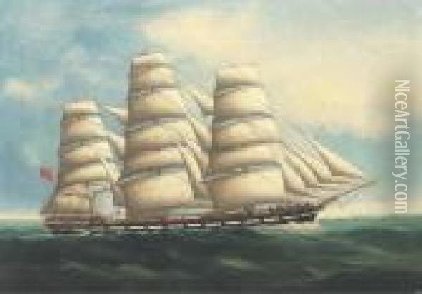 The Iron Wool Clipper Loch Tay At Sea Oil Painting - Lai Fong