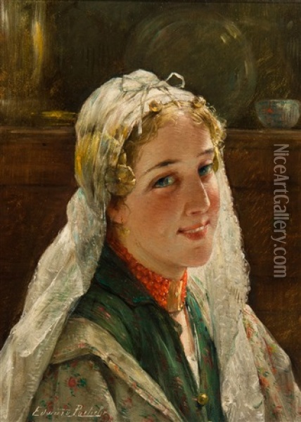 Jeune Zeelandaise Oil Painting - Edward Antoon Portielje