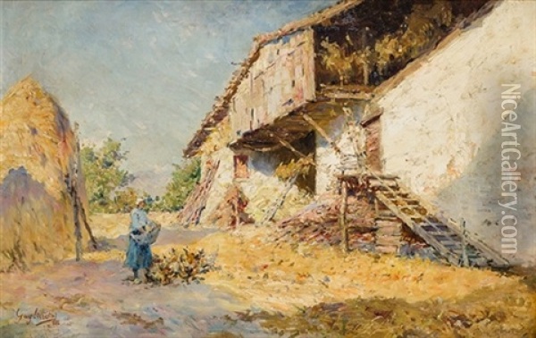 Escena Rural Oil Painting - Julien Gustave Gagliardini
