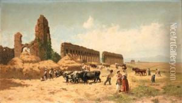 The Harvest Oil Painting - Pietro Barucci