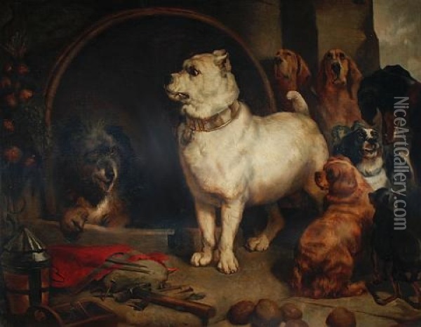 Alexander And Doigenes Oil Painting - Sir Edwin Henry Landseer