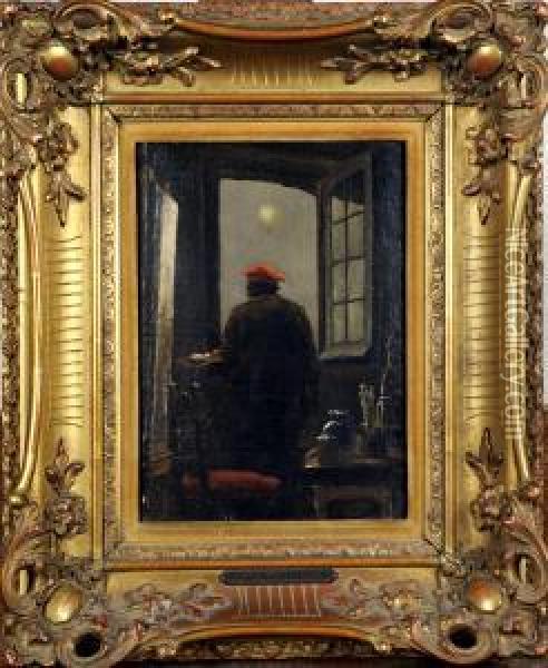 Peintre Dans Son Atelier Oil Painting - Emile Verbrugge
