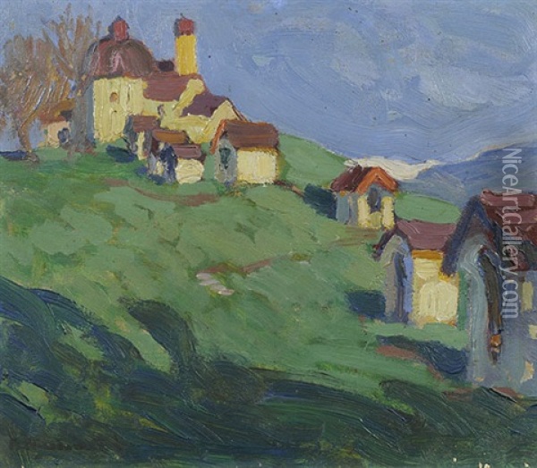 Kalvarienberg. Arzl - Muhlau Oil Painting - Artur Nikodem