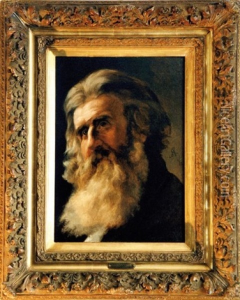Portrait D'un Homme Barbu Oil Painting - Artur Grottger