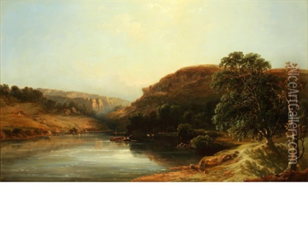 Wye Valley Oil Painting - John Frederick Tennant