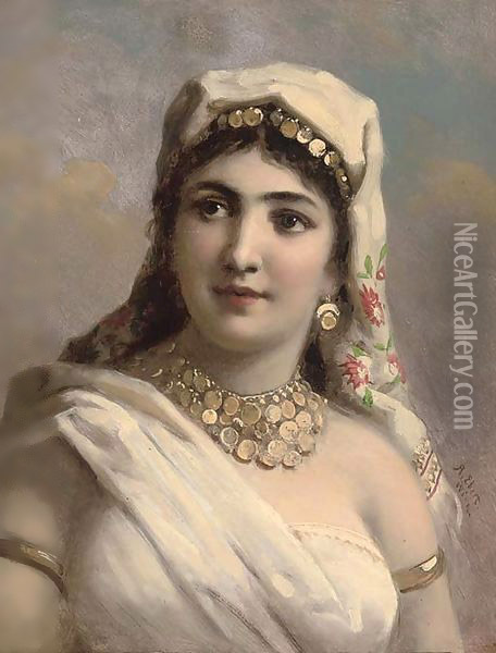 The gypsy girl Oil Painting - Antoine Auguste Ernest Hebert