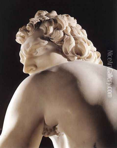 David [detail: 1] Oil Painting - Gian Lorenzo Bernini