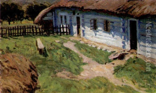 Bauernhaus Mit Vorgarten Oil Painting - Abraham Neumann