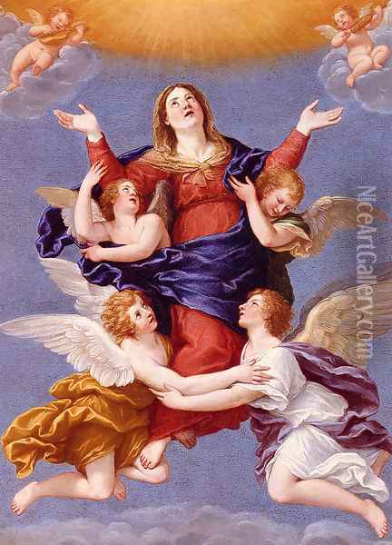 Assumption Of The Virgin Oil Painting - Francesco Albani