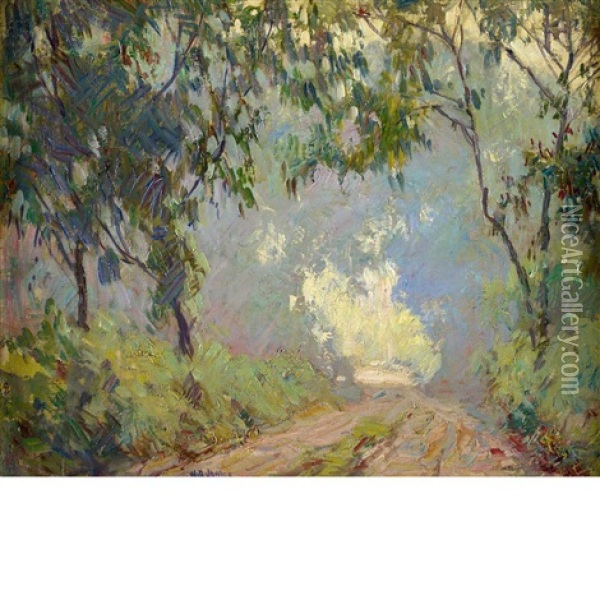 Brown County Road Oil Painting - Will Vawter