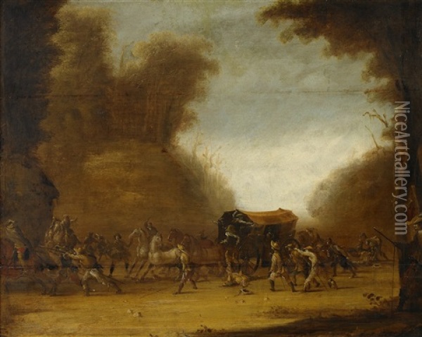 An Assault Oil Painting - Pieter Snayers