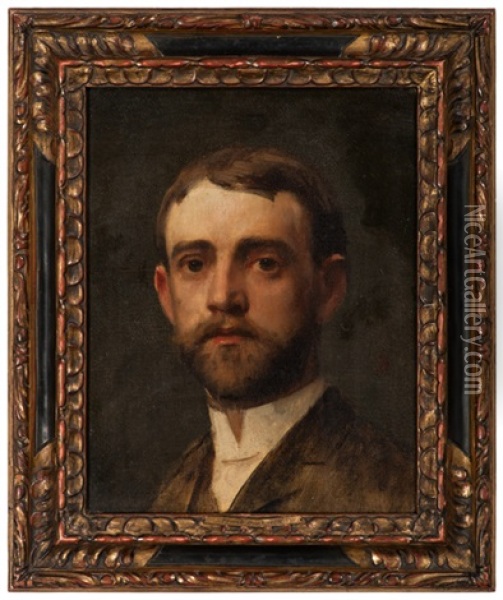 Portrait Of Theodore Wendel Oil Painting - Frank Duveneck