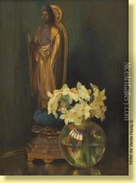 Lesnarcisses Oil Painting - Firmin Baes