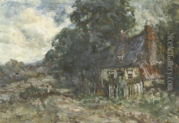 A Country Cottage Oil Painting - John Falconar Slater
