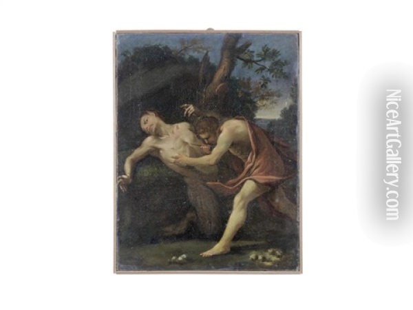 Apollo And Marsyas Oil Painting - Giovanni Francesco Romanelli