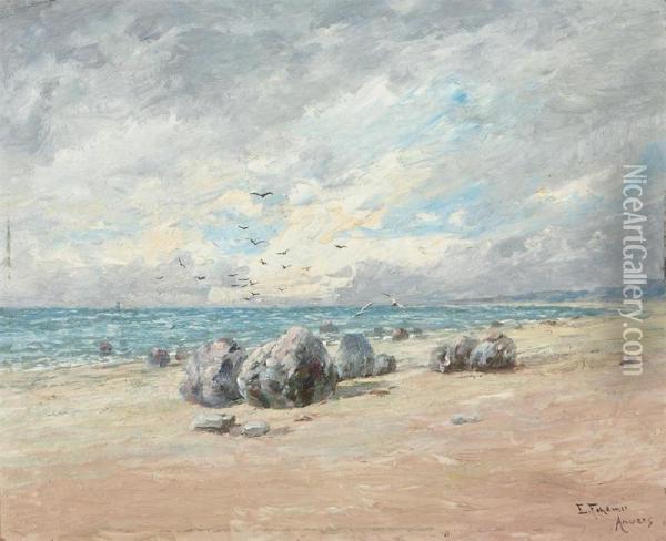 Zigt Oostzee Oil Painting - Eugene Fehdmer