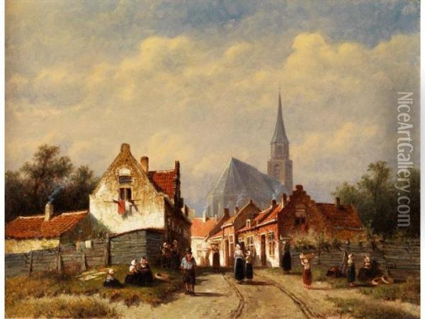 Stadtansicht Oil Painting - Pieter Gerard Vertin