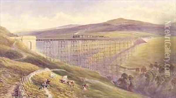 Belah Viaduct Oil Painting - John Osborn Brown