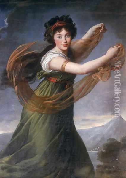 Portrait of Pelagia Sapiezyna, 1794 Oil Painting - Elisabeth Vigee-Lebrun