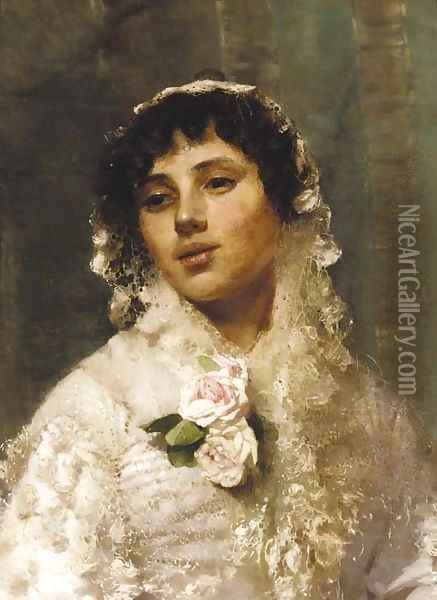 A Spanish beauty Oil Painting - Sir Samuel Luke Fildes