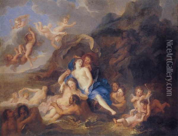The Triumph Of Galatea Oil Painting - Antoine Coypel