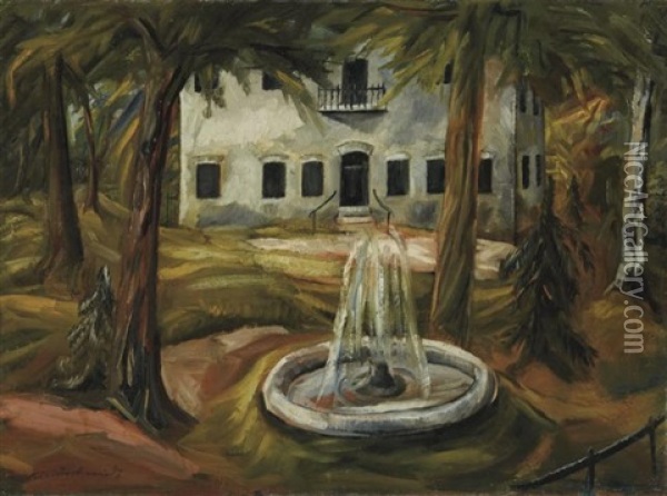 Schloss Burgau Bei Wasserburg Am Inn Oil Painting - Paul Kleinschmidt