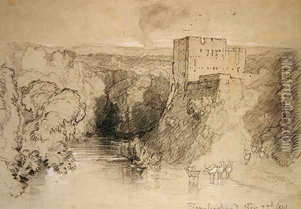 Framlingham Castle 1841 Oil Painting - John Sell Cotman
