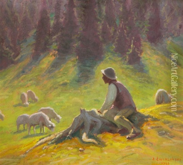 Juhas Na Hali Oil Painting - Zefir Cwiklinski