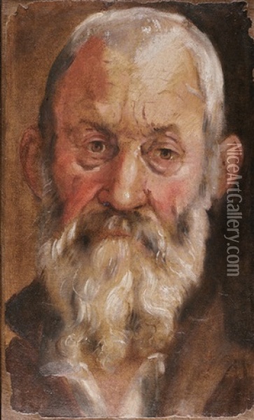 Portrait Of A Bearded Man Oil Painting - Annibale Carracci