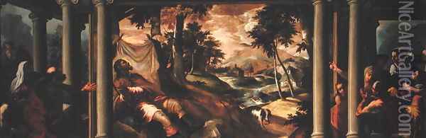 St. Roch Ill in the Desert, c.1560 Oil Painting - Jacopo Tintoretto (Robusti)